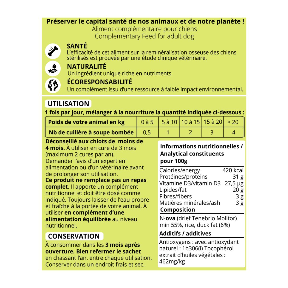 complement alimentaire pour chien sportif