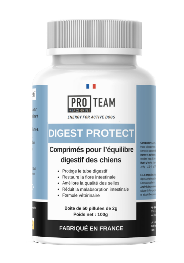 PRO TEAM DIGEST PROTECT – complément digestif chien - digestive supplement for dogs