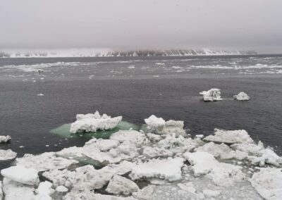 Un paysage spectaculaire lors du séjour d'Aurélie dans le Grand Nord